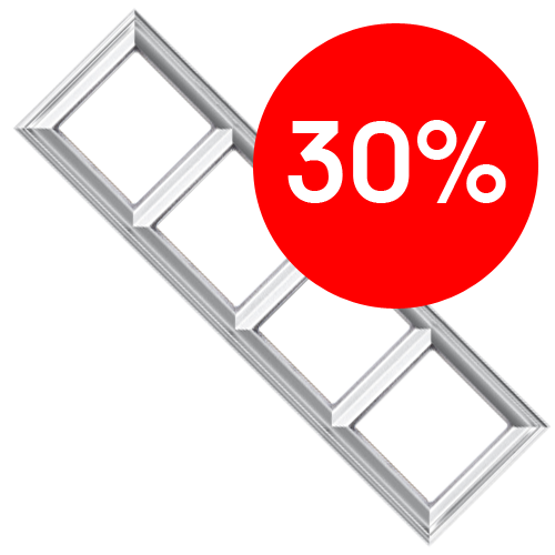 Рамка 4 поста (алюминий) ECO Profi DECO JUNG