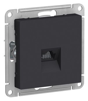Розетка PC RJ45 категория 5е (карбон) ATLASDESIGN SE