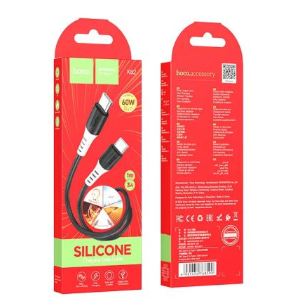 Шнур удлинитель TYPE-C - TYPE-C 1м 60Вт Hoco