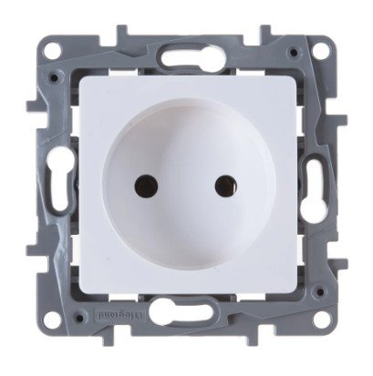 Розетка без заземления (белый) Etika Legrand/Daccord/ИЭК (672220)