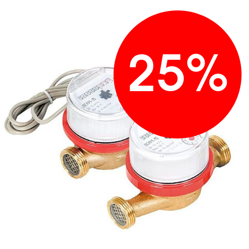 Водосчетчик универсальн ВСКМ-90-15 со сгоном(американка) с КМЧ110 мм с обр клапаном Декаст М дата поверки от12мес УЦЕНКА