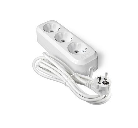 Удлинитель 3 гнезда с з/к 7.0м (белый) Премиум UNIVersal