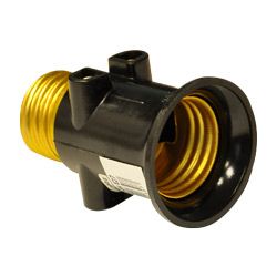 Переходник патрон с Е27 на розетку 4А 220В IP20 V03-PA-LH-PL (черный) Volsten