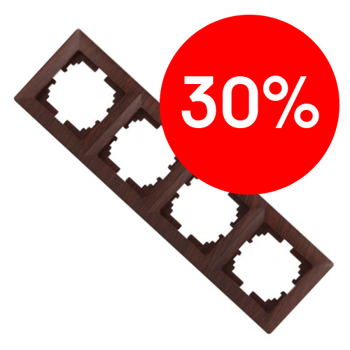 Рамка 4 поста (венге) Intro Solo ЭРА (4-504-10)