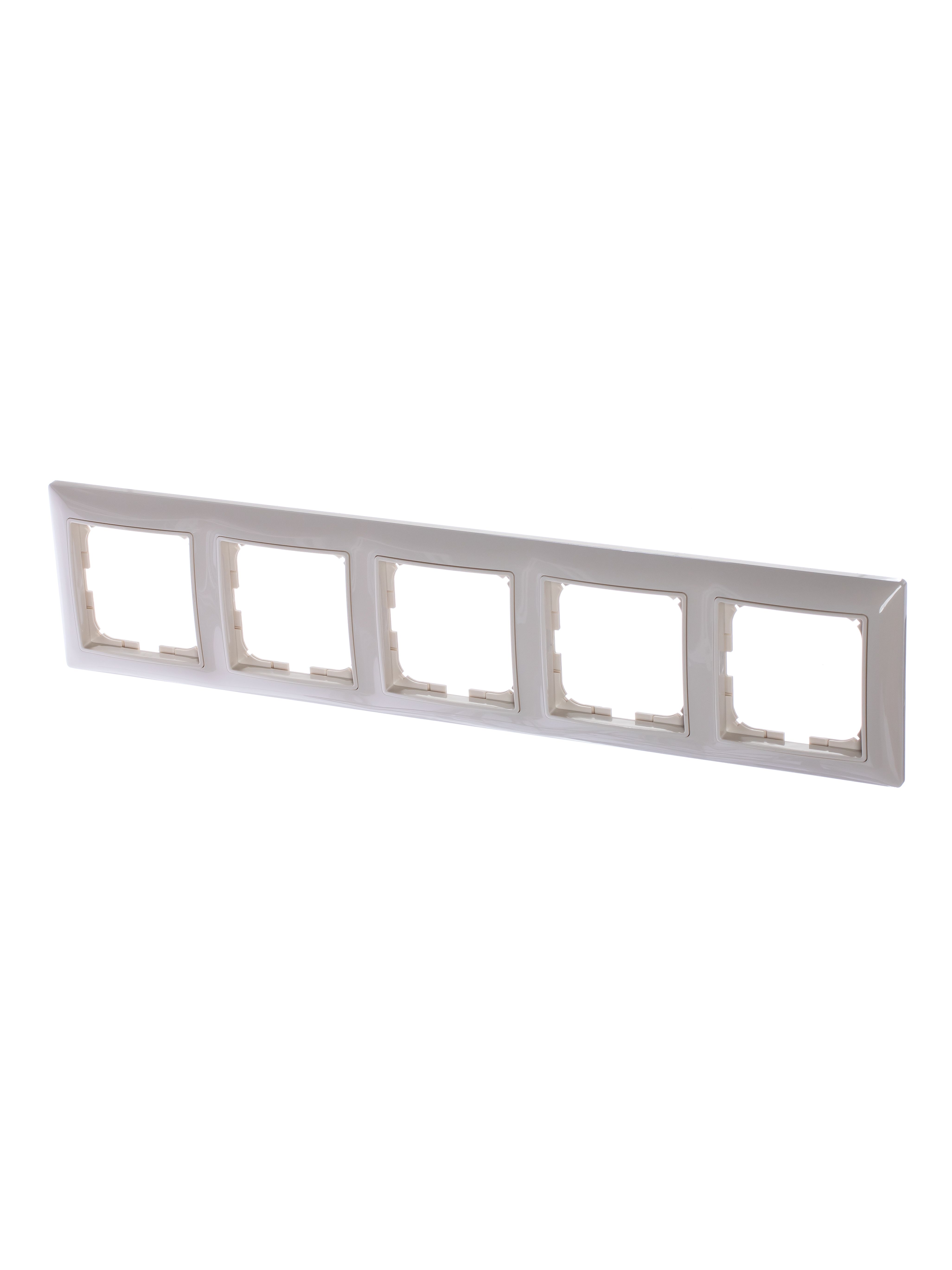 Рамка 5 постов 2515-92 (слоновая кость) Basic 55 ABB (1725-0-1488)