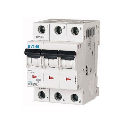 Автоматический выключатель 3п B10 6.0kA PL6 Moeller (286587)