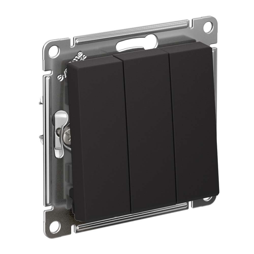 Выключатель 3кл схема 1+1+1 10АХ (карбон) ATLASDESIGN SE