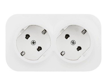 Розеточный блок с предварительным подключением 2x2К+З без шторок (белый) P20 Quteo (новый механизм) Legrand/Daccord (782