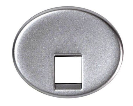 NIE 5517.1 PL Накладка 1-й TF и компьютерной розетки (серебряный) Tacto АВВ