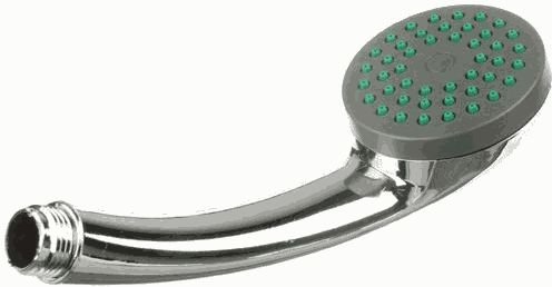 Лейка для душа  1-функциональная d=60мм MELODIA хром/серый/зеленый MKP20599P