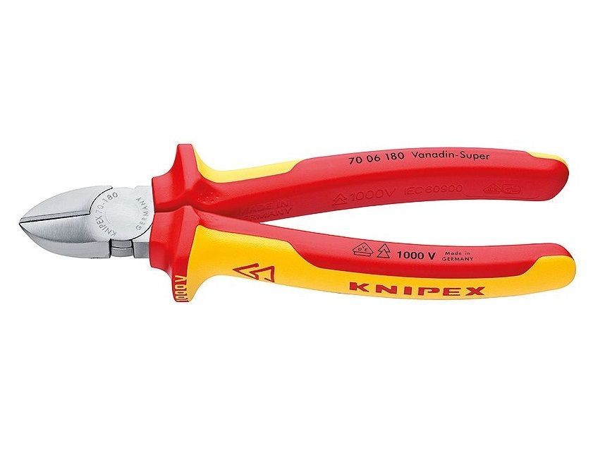 Кусачки боковые диэлектрические 180мм до 1000В KN-7006180 KNIPEX