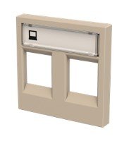 Накладка для 2 разъёмов 2-модульная 2017/2018.  N2218.2 CV (шампань) Zenit ABB