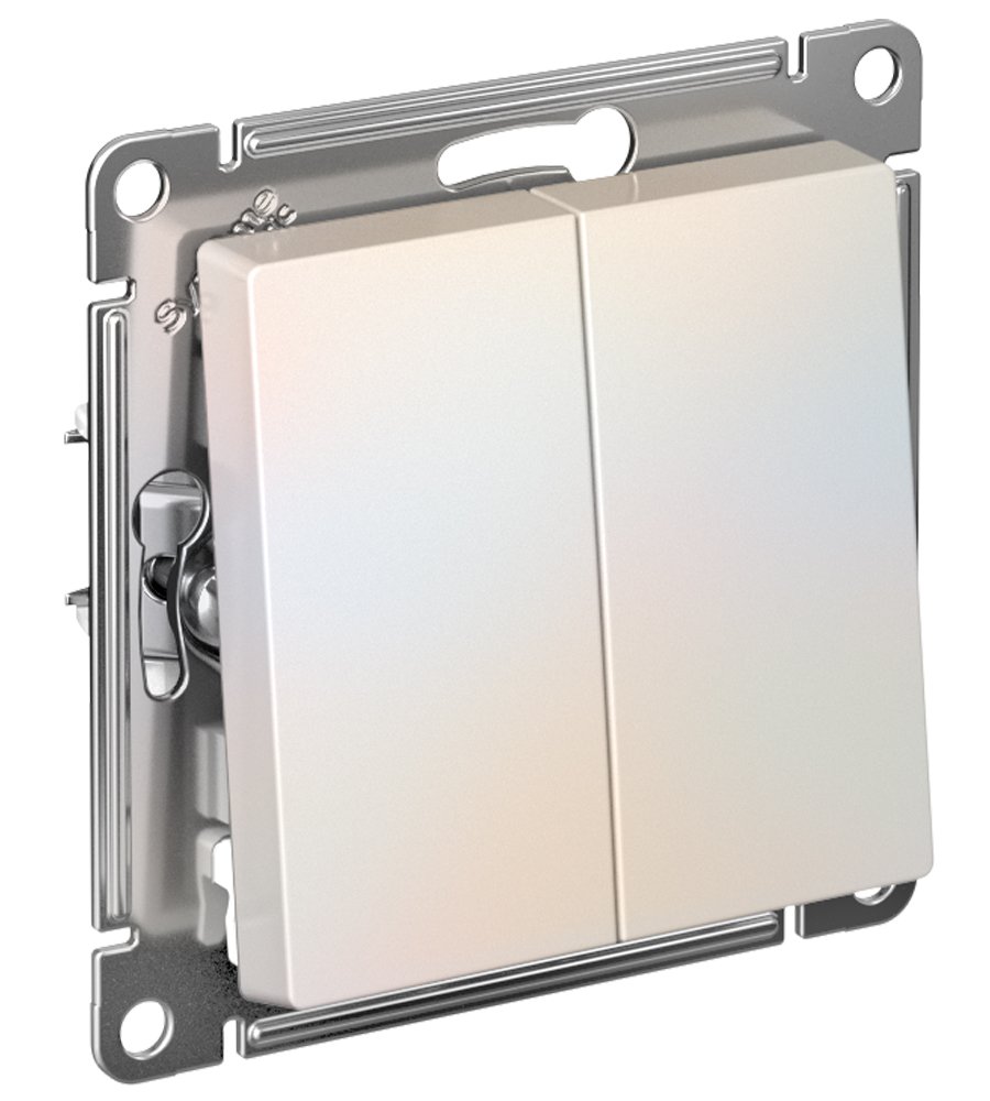 Переключатель 2кл перекрестный 2х схема 7 10АХ (жемчуг) ATLASDESIGN SE
