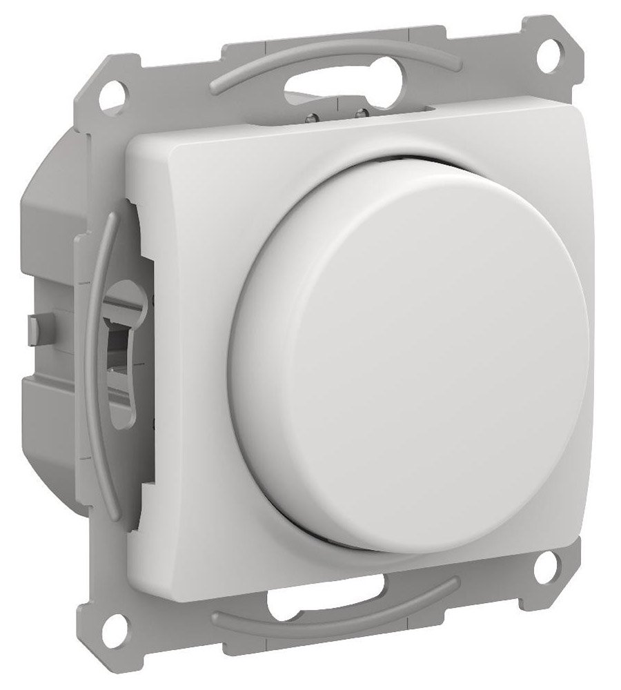 Светорегулятор (диммер) поворотно-нажимной LED RC 315Вт (белый) Glossa SE