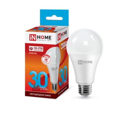 Лампа светодиодная ЛОН LED-A70-VC A60 30Вт 4000К 2850Лм Е27 IN HOME