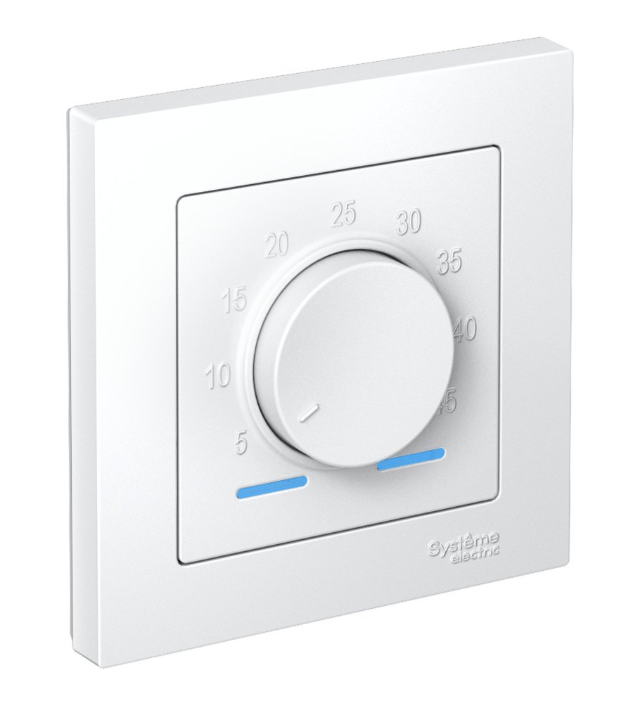 Термостат теплого пола электронный с датчиком от +5 до +35° 16A в сборе (белый) ATLASDESIGN SE