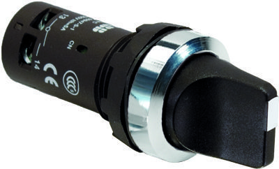 Переключатель С2SS1-30В-10 2-х позиционный черный 1НО (45 градусов) с фиксацией ABB