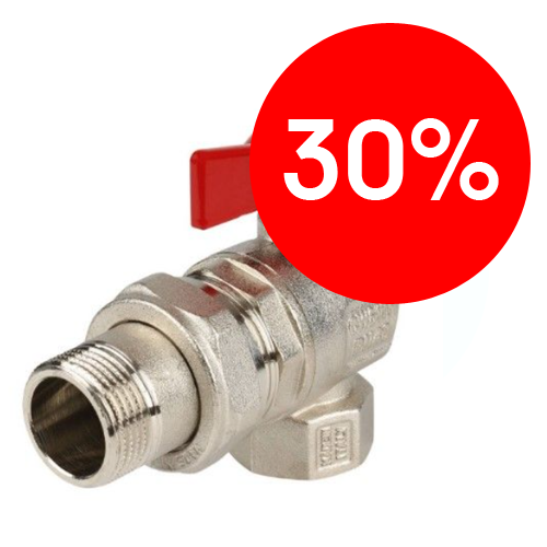 Кран шаровой 3/4 ВР/НР С АМЕРИКАНКОЙ УГЛОВОЙ (ручка бабочка) IDEAL 298 ITAP