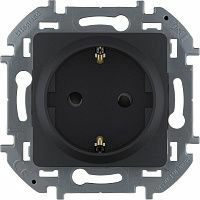 Розетка 2К+З с защ. шторк. нем. стандарт (антрацит) INSPIRIA Legrand/Daccord (673733) 