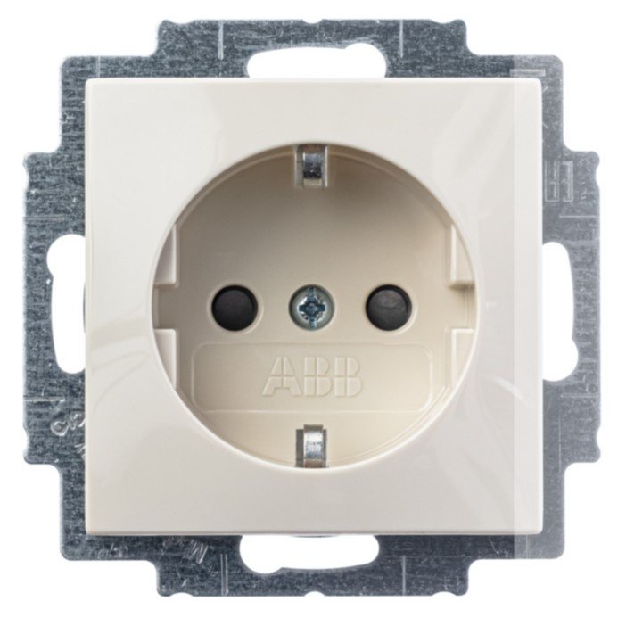 Розетка SCHUKO с защитными шторками 20 EUCKS-92 (слоновая кость) Basic 55 ABB