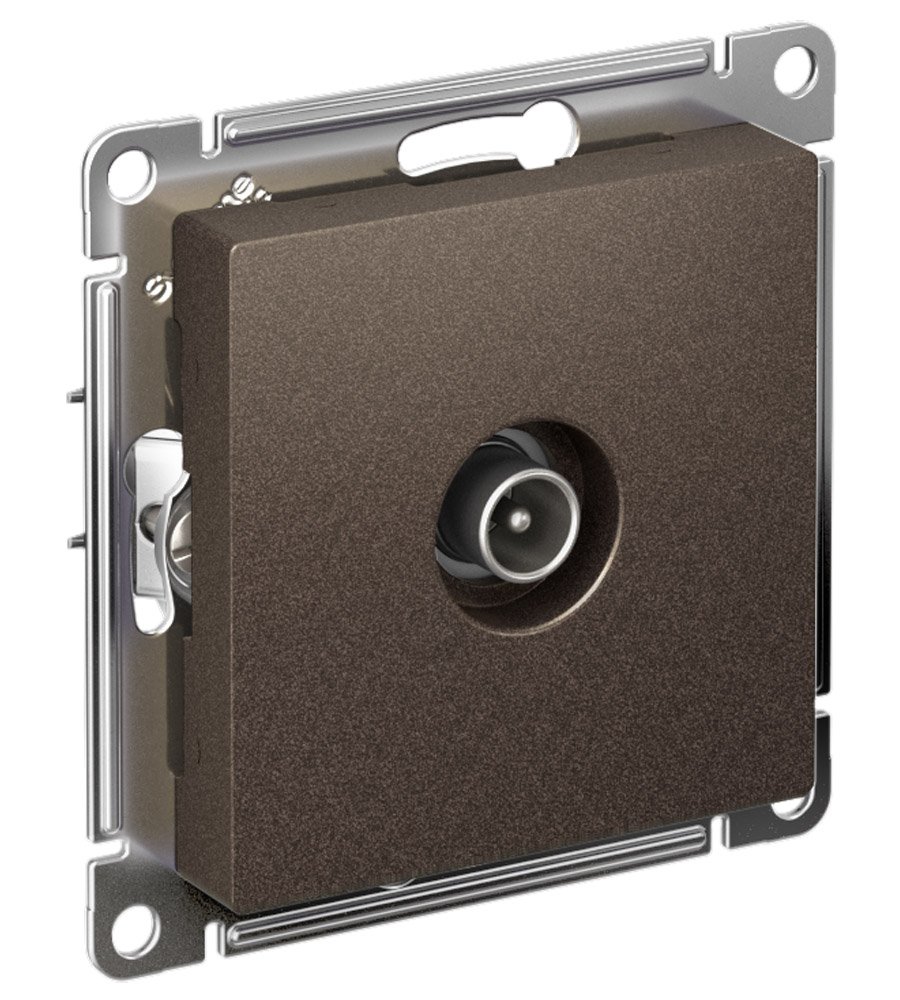 Розетка 1-я антенная ТВ коннектор (мокко) ATLASDESIGN SE