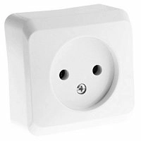Розетка ОУ без заземления (белый) ЭТЮД SE