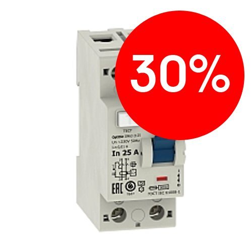 Устройство защитного отключения 2п 63А 100мА тип AC OptiDin DМ63-2363-AС-УХЛ4 КЭАЗ (254187)