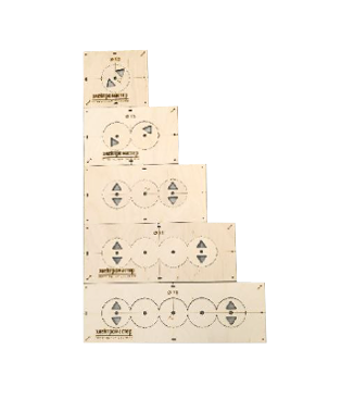 Комплект шаблонов для сверления подрозетников Ø72мм ШДП072 (5штук)