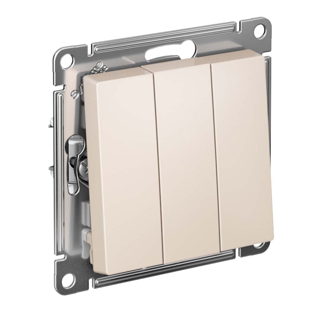 Выключатель 3кл схема 1+1+1 10АХ (бежевый) ATLASDESIGN SE