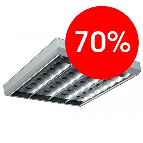 Светильник люминесцентный накладной ARS/S 4х36Вт 1235х610х80мм ЭмПРА IP20 Световые Технологии УЦЕНКА