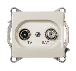 Розетка TV-SAT оконечная 1дБ (бежевый) GLOSSA SE