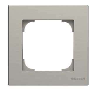 NIE 8571 AL Рамка 1 пост серия SKY (нержавеющая сталь) АВВ