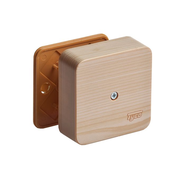 Коробка распаячная ОУ 55х55х32мм с крышкой с клеммной колодкой IP40 (сосна) ТУСО Ruvinil