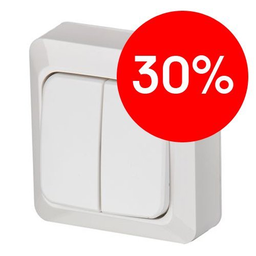 Выключатель ОУ 2кл 16А IP21 (белый) Jussi 1065A4 ABB