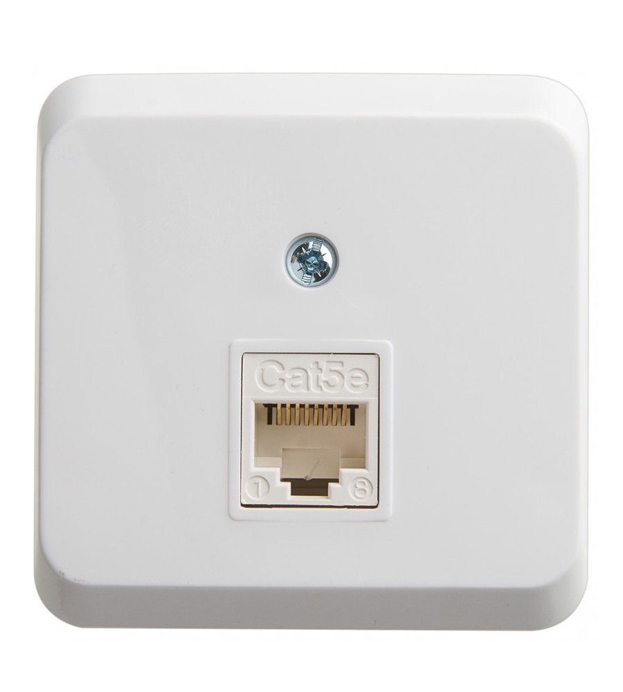 Розетка ОУ PC RJ45 категория 5е (белый) ЭТЮД SE