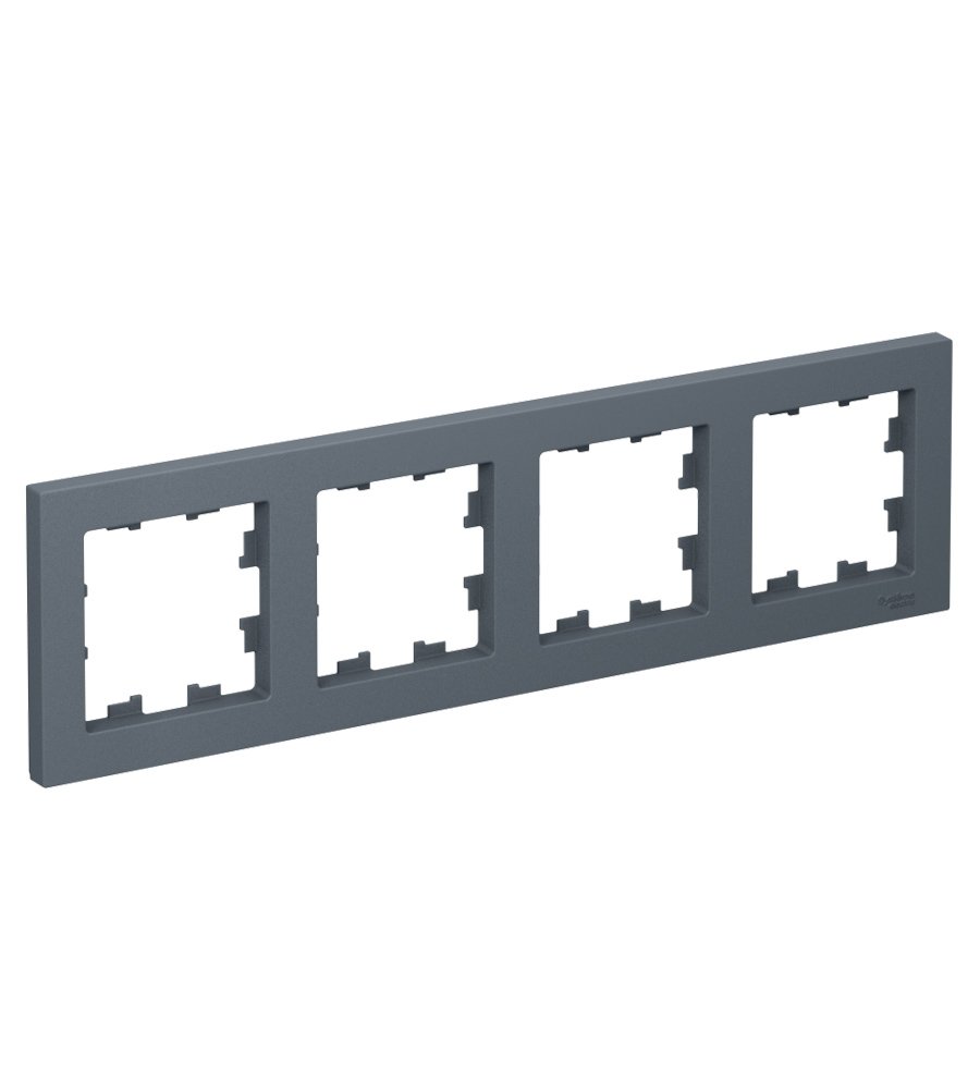 Рамка 4 поста универсальная (грифель) ATLASDESIGN SE