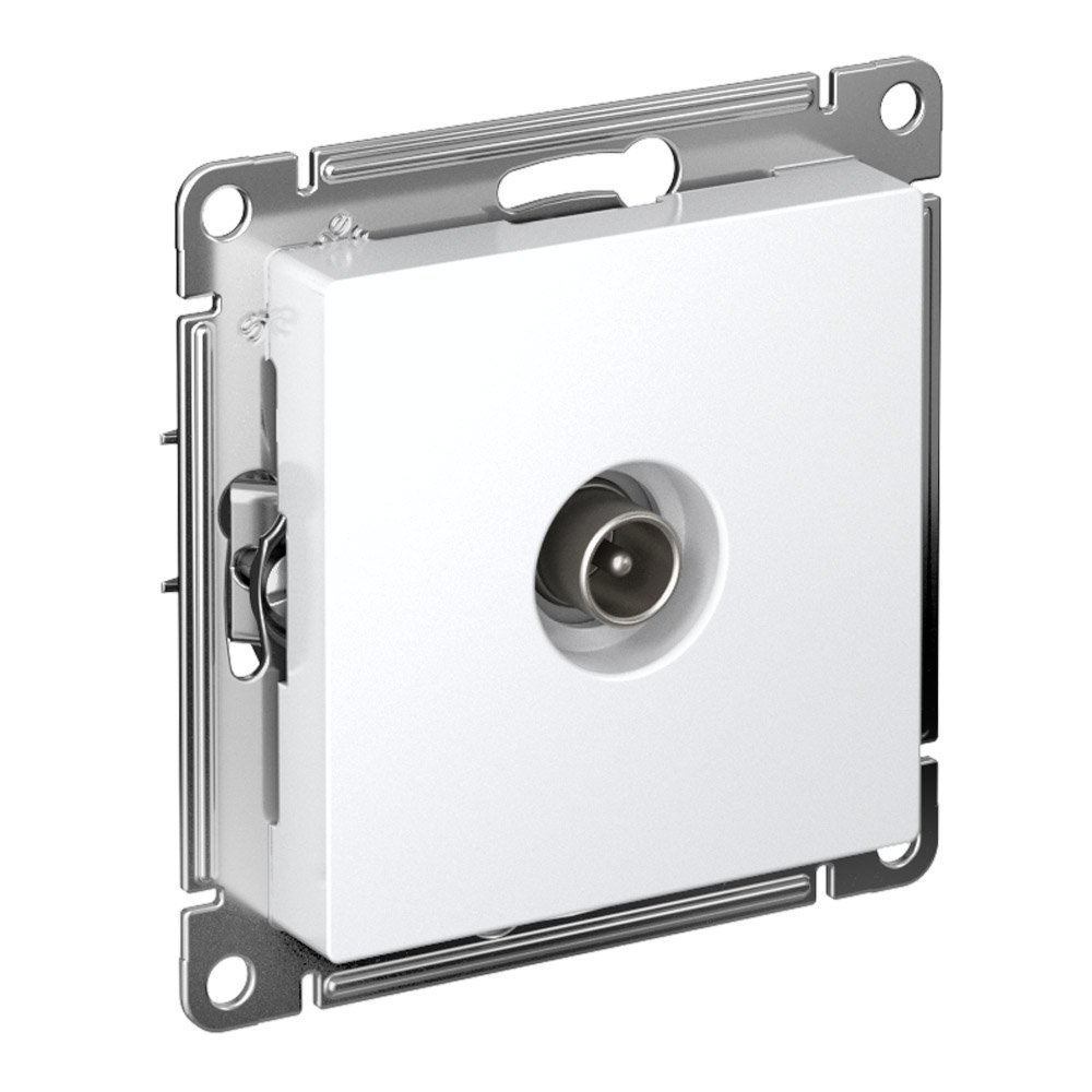 Розетка TV антенна коннектор (белый) ATLASDESIGN SE