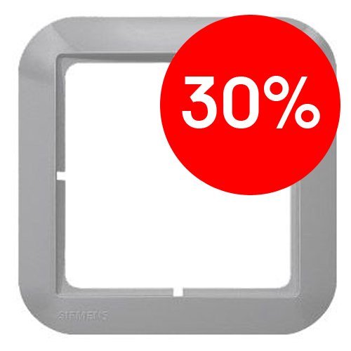 Рамка 1 пост (алюминиевый металлик) DELTA VITA Siemens (5TG1161) УЦЕНКА