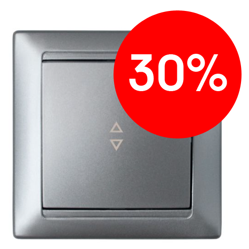 Выключатель СУ 1кл на 2 направления (серебро) СТИЛЬ BYLECTRICA