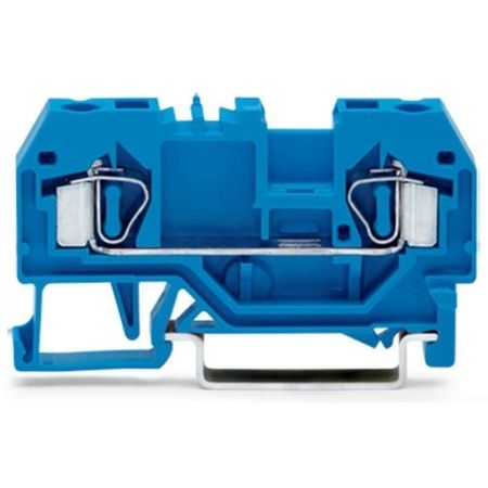 Клемма 2-проводная проходная пружинная 4мм2 (синий) WAGO (281-904)