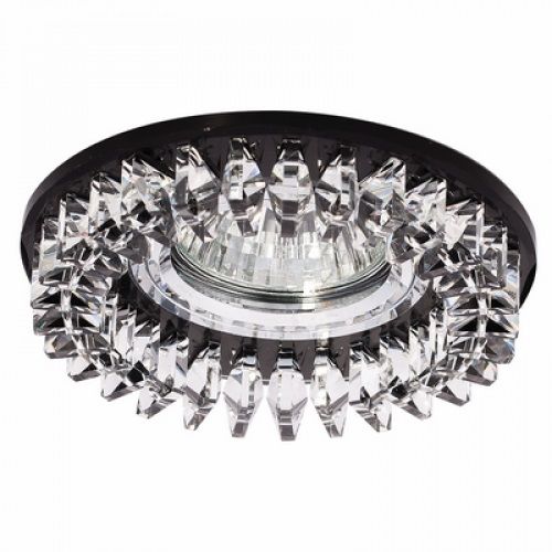 Светильник точечный неповоротный BOHEMIA 51 31 71 50Вт GU5.3 Ø90х15мм Øотв.60мм IP20 ITALMAC черное зеркало