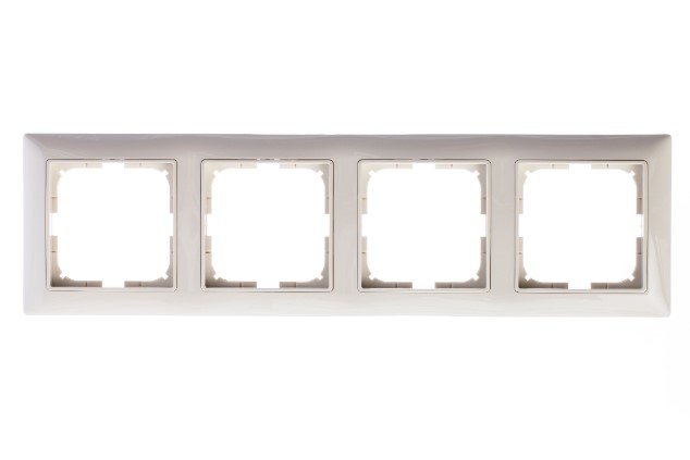 Рамка 4 поста 2514-92 (слоновая кость) Basic 55 ABB (1725-0-1487)