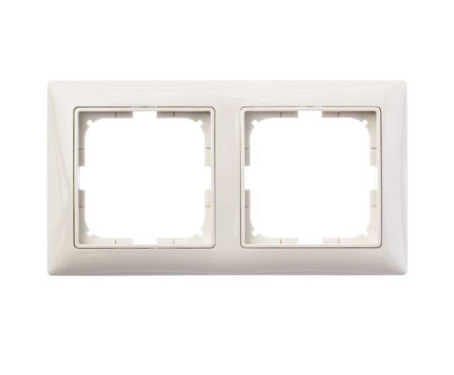 Рамка 2 поста 2512-92 (слоновая кость) Basic 55 ABB (1725-0-1485)