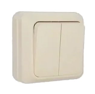 Выключатель ОУ 2кл (крем) Contura ELSO