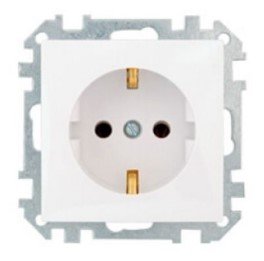 Розетка СУ с заземлением (белый) СТИЛЬ BYLECTRICA