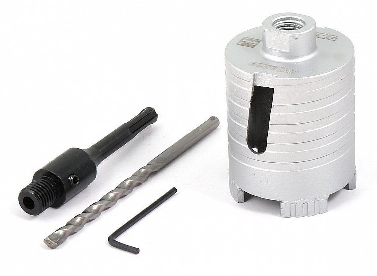 Коронка алмаз. в сборе по бетону 72мм сухое сверл. Армир./слабо арм. бет. Laser 5 Teeth Hilberg