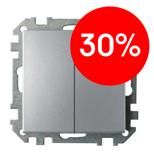 Выключатель СУ 2кл (серебро) СТИЛЬ BYLECTRICA