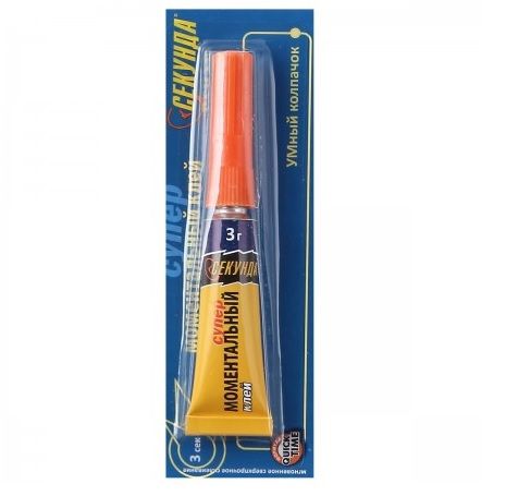 Клей "Секунда" блистер-карта 3гр СЕКУНДА (403-107)