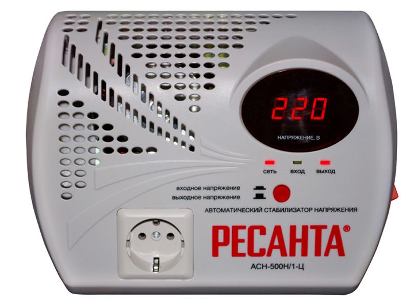 Стабилизатор АСН-500 Н/1-Ц Lux 140-260В 220±8% IP20 настенный РЕСАНТА