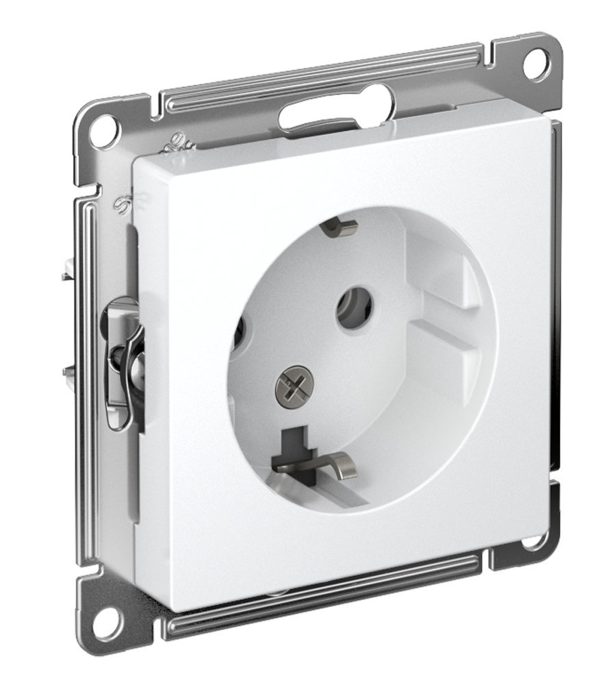 Розетка с заземлением 16А (белый) ATLASDESIGN SE